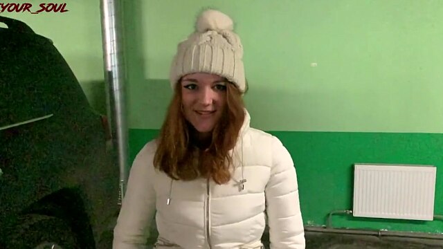 Pickup In Garage - Redhead Cheated On Her Guy For Money