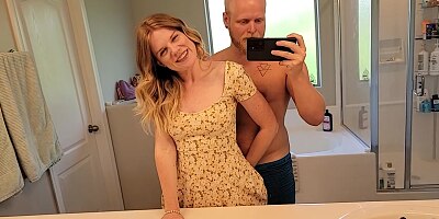 Big Booty Amateur Boned By Bathroom Mirror - Lustery